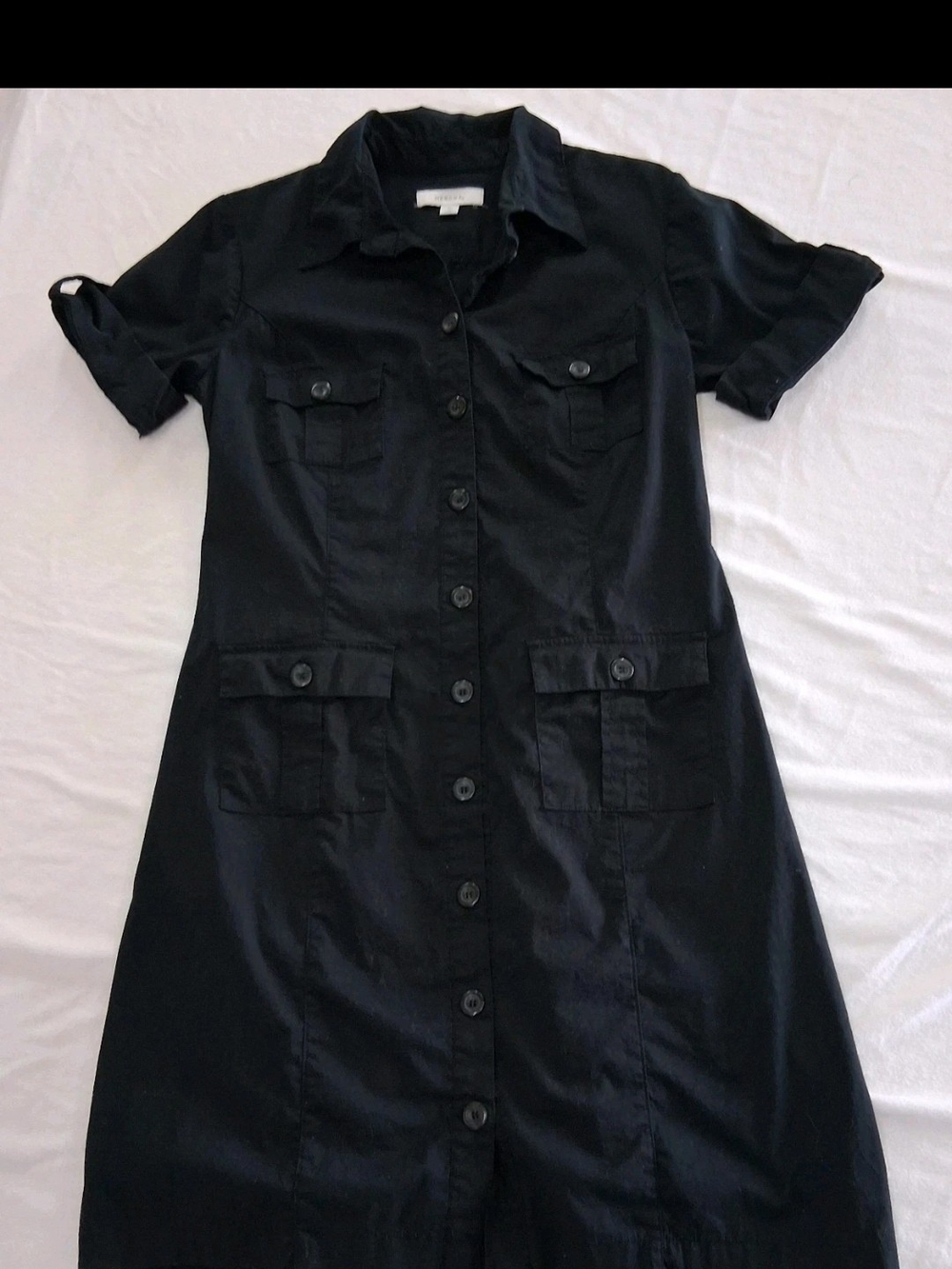 Merona Black Button-Front Shirt Tunic